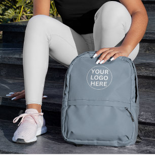 Sac À Dos Imprimé Logo d'entreprise promotionnel Dusty Blue Branded