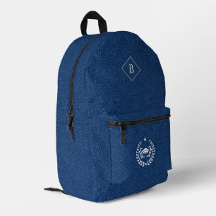 Sac À Dos Imprimé Logo éducatif Blue Denim Patter