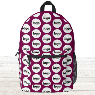 Sac À Dos Imprimé Logo Motif Promotions Business Magenta Pink