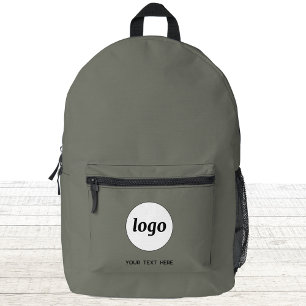 Sac À Dos Imprimé Logo simple Texte promotionnel Business Sage Green