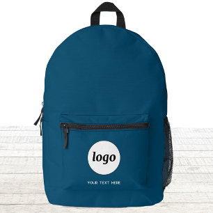 Sac À Dos Imprimé Logo simple Texte promotionnel Business Turquoise
