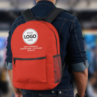 Sac À Dos Imprimé Logo / Téléchargement de texte Promotionnel Rouge