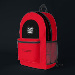 Sac À Dos Imprimé Logo, Texte, Slogan, Site Web<br><div class="desc">Personnalisez facilement ce sac à dos professionnel en ajoutant le logo de votre entreprise et un texte personnalisé. Vous pouvez ajouter nom d'entreprise, slogan, médias sociaux, site Web ou toute information supplémentaire, ou le supprimer. Un design simple et moderne en rouge et noir qui s'écorce avec une police sans serif...</div>
