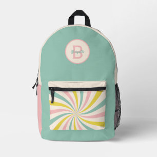 Sac À Dos Imprimé 'Lollypop Vibes', tourbillon pastel rétro