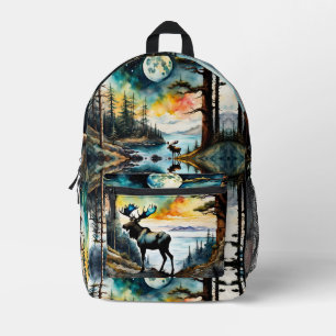 Sac À Dos Imprimé L'orignal de l'Alaska à la baie