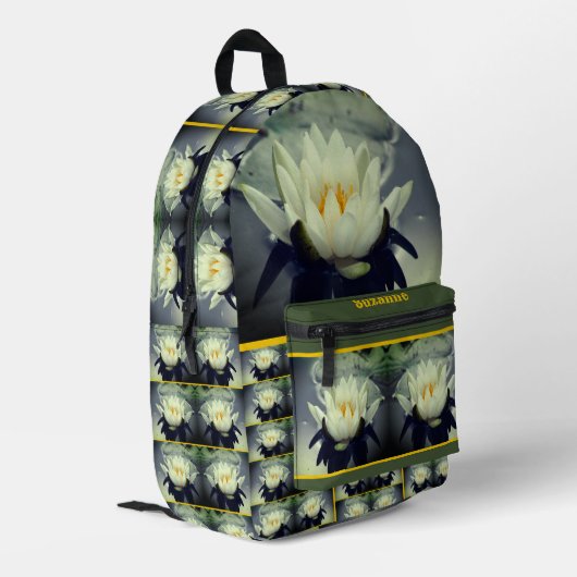 Sac À Dos Imprimé Lotus Blossom Personnalisé (Coin arrière gauche)
