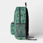 Sac À Dos Imprimé Lotus Ikat Motif - Le Lotus Blanc (Droite)
