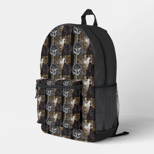 SAC À DOS IMPRIMÉ LOUPS  (Coin arrière droit)