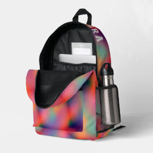 Sac À Dos Imprimé Lumières aurorales boréales à dégradé de couleurs
