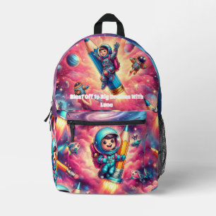 Sac À Dos Imprimé Luna's Galactic Adventure Backpack - Explore Space