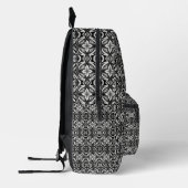 Sac À Dos Imprimé Luxe Déco noir & blanc (Gauche)