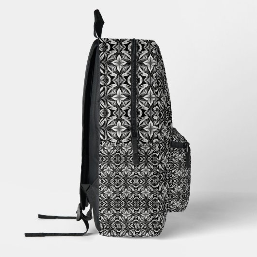 Sac À Dos Imprimé Luxe Déco noir & blanc (Gauche)