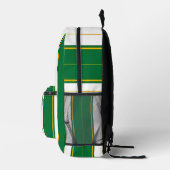 Sac À Dos Imprimé Luxe Linge Moderne Green Gold Texture Collection (Droite)