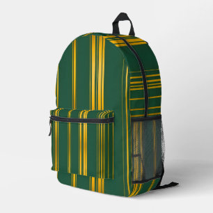 Sac À Dos Imprimé Luxe Moderne Green Gold Linen Texture Collection