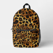 Sac À Dos Imprimé Luxury Glitter Gold Brown Rust Leopard Pattern (Recto)