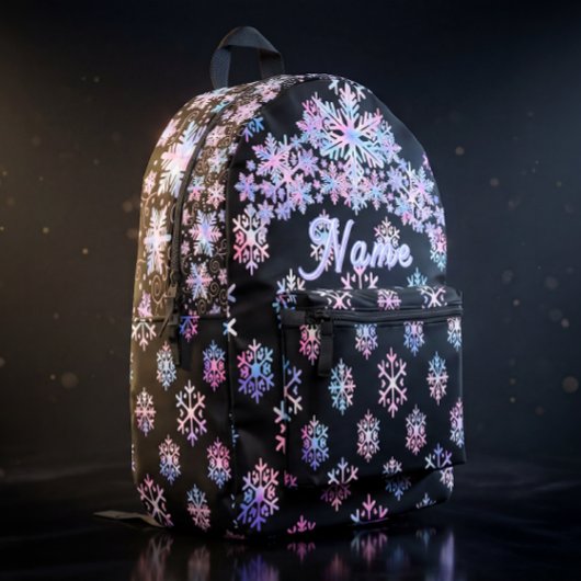 Sac À Dos Imprimé Luxury Holographic Snowflake Christmas Collection