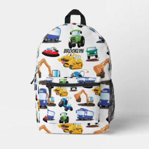 Sac À Dos Imprimé Machines mignonnes voitures motif de dessin animé