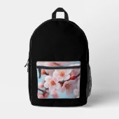 Sac À Dos Imprimé Magie de Fleur Rose (Recto)