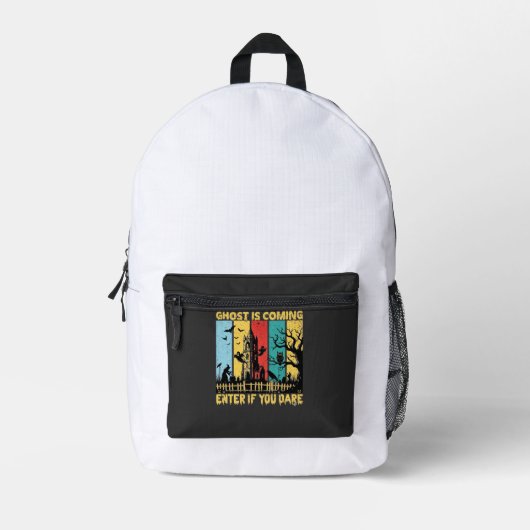 Sac À Dos Imprimé Maison Hantée Halloween Sorcière Chouette Arrivée (Recto)
