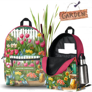 Sac À Dos Imprimé Maître jardinier Fleur rose Jardin Floral