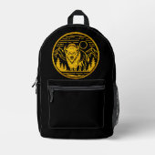 Sac À Dos Imprimé Majestic Bison in Mountain Landscape (Recto)