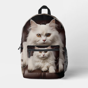Sac À Dos Imprimé Majestic white cat