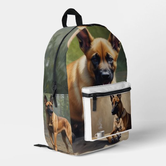 Sac À Dos Imprimé Malinois belge (Coin arrière gauche)