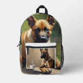 Sac À Dos Imprimé Malinois belge (Recto)
