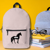 Sac À Dos Imprimé Mama Horse Blush Pink Élégant Moderne