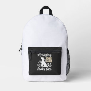 Sac À Dos Imprimé Maman de chien incroyable amateur de chien floral