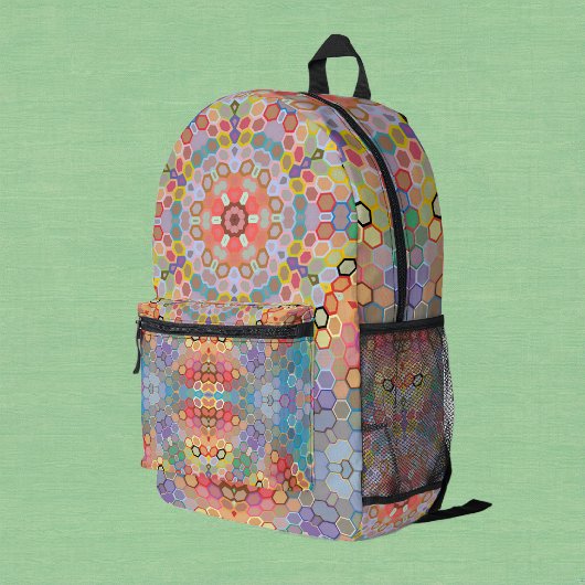 Sac À Dos Imprimé Mandala arc-en-ciel Hex