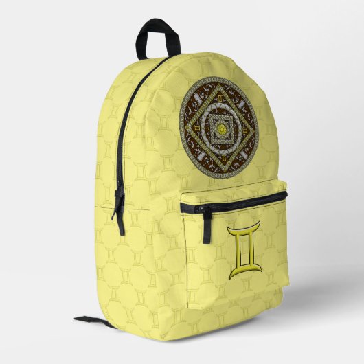 Sac À Dos Imprimé Mandala des Gémeaux (Coin arrière gauche)