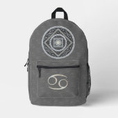 Sac À Dos Imprimé Mandala du Cancer (Recto)