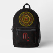 Sac À Dos Imprimé Mandala du Scorpion (Recto)