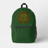Sac À Dos Imprimé Mandala du Taureau (Recto)