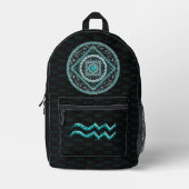 Sac À Dos Imprimé Mandala du Verseau (Recto)