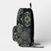 Sac À Dos Imprimé Mandala émeraude dorée (Droite)