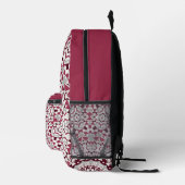 Sac À Dos Imprimé Mandala est bordeaux-gris (Droite)