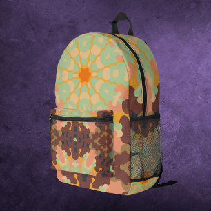 Sac À Dos Imprimé Mandala Green Orange et Jaune