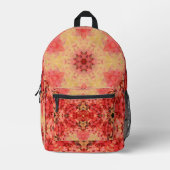 Sac À Dos Imprimé Mandala numérique jaune, rose et rouge (Recto)