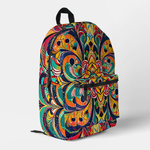 Sac À Dos Imprimé Mandala Symphonie des couleurs – Floral psychédéli