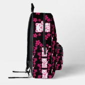 Sac À Dos Imprimé Maneki-neko japonais rose (Gauche)