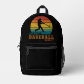 Sac À Dos Imprimé Manger Dormir Baseball Répéter (Recto)