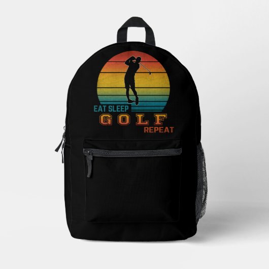 Sac À Dos Imprimé Manger Dormir Golf Répéter (Recto)