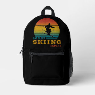 Sac À Dos Imprimé Manger Dormir Ski Répéter 