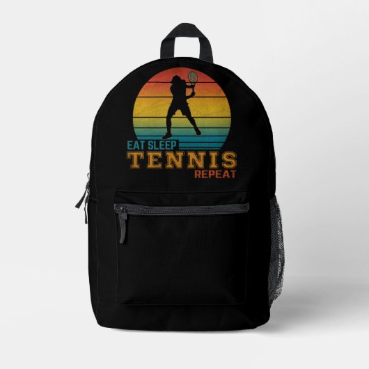 Sac À Dos Imprimé Manger Dormir Tennis Répéter (Recto)