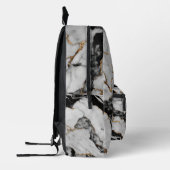 Sac À Dos Imprimé Marbre blanc doré moderne (Gauche)