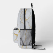 Sac À Dos Imprimé Marbre blanc et or (Droite)