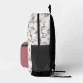 Sac À Dos Imprimé Marbre blanc noir Rose moderne (Droite)