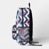 Sac À Dos Imprimé Marbre bleu rose blanc Motif (Droite)